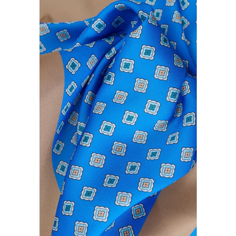 ALTINYILDIZ CLASSICS Men's Blue-beige Patterned Blue Beige Classic Handkerchief