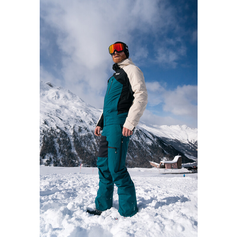 Nordblanc Zelené pánské lyžařské a snowboardové kalhoty OFF-PISTE