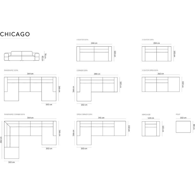 Šedá sametová podnožka Cosmopolitan Design Chicago 102 x 80 cm