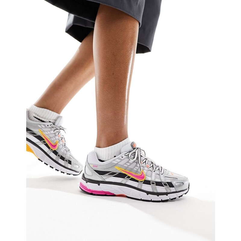 Nike P-6000 unisex trainers in white and laser pink 115740562