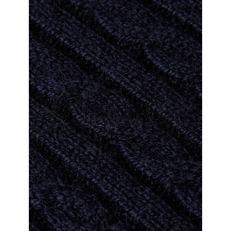 Tmavě modrý dámský vlněný svetr Tommy Hilfiger - Dámské