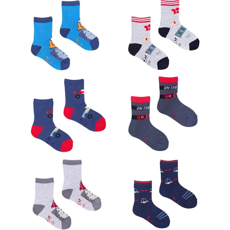 Yoclub Kids's Socks Pattern 6-Pack SKA-0006C-AA00-009