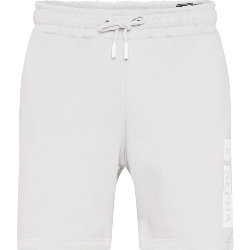 ALPHA INDUSTRIES Kalhoty světle šedá / červená / bílá 92267423