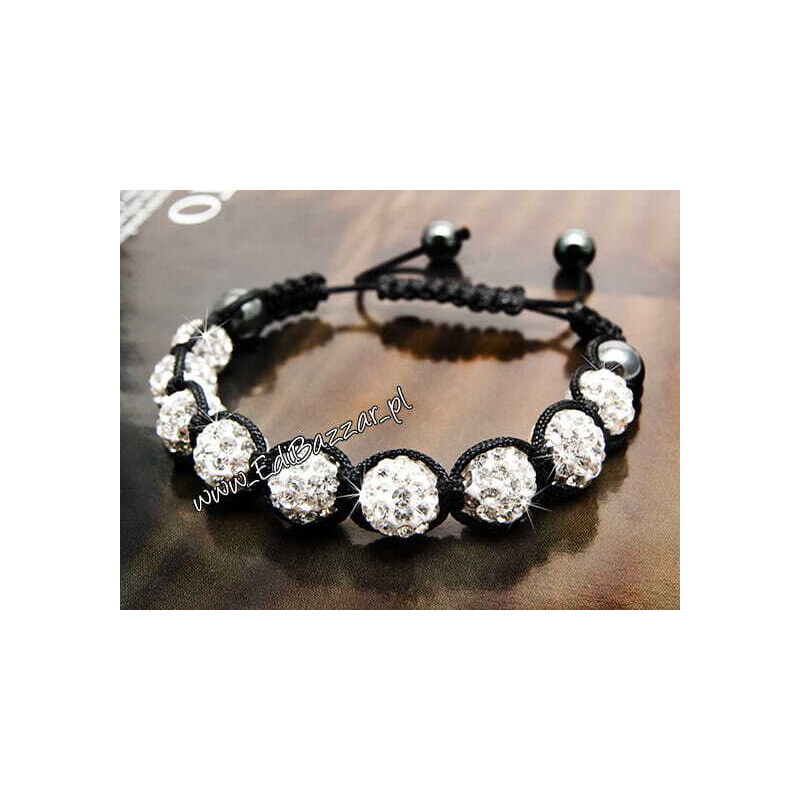 Camerazar Náramek Shamballa s 10mm kubickými zirkony, nastavitelná délka 16-28 cm, bez niklu