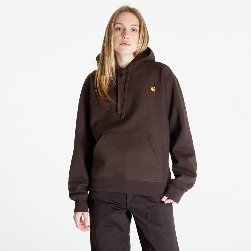 Carhartt WIP Hooded American Script Sweat UNISEX Tobacco