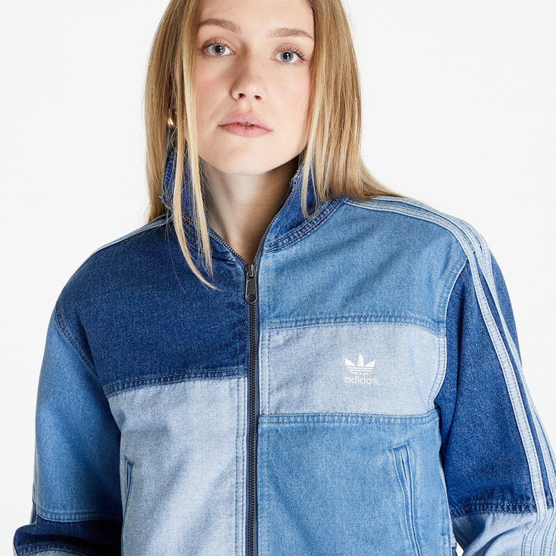 adidas Originals Dámská mikina adidas x KSENIASCHNAIDER Denim Patchwork Track Top Blue Denim