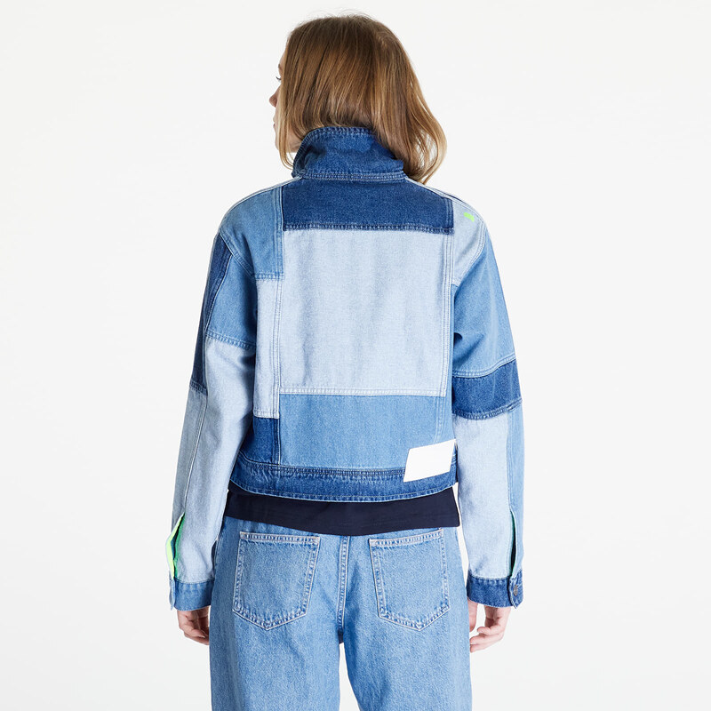 adidas Originals Dámská mikina adidas x KSENIASCHNAIDER Denim Patchwork Track Top Blue Denim