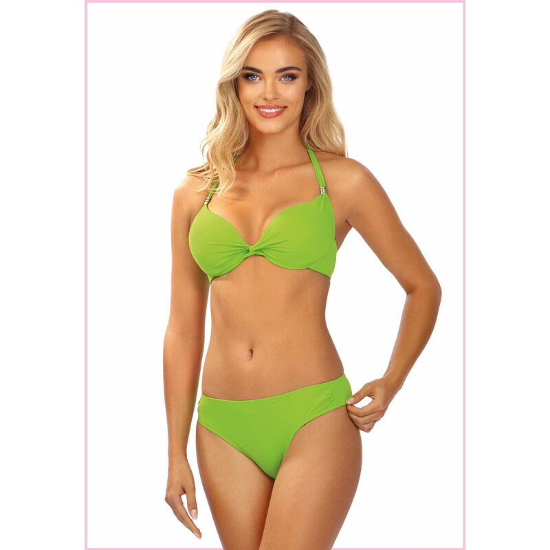 Miss Lou Strój kąpielowy dwuczęściowy Bikini Kylie Avocado (S (36))