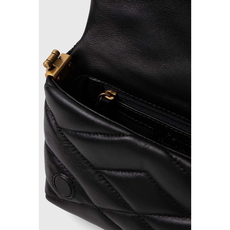 Kožená kabelka Pinko černá barva, 101584.A1ET