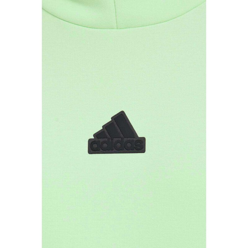Mikina adidas Z.N.E pánská, zelená barva, s kapucí, s aplikací, IR5212