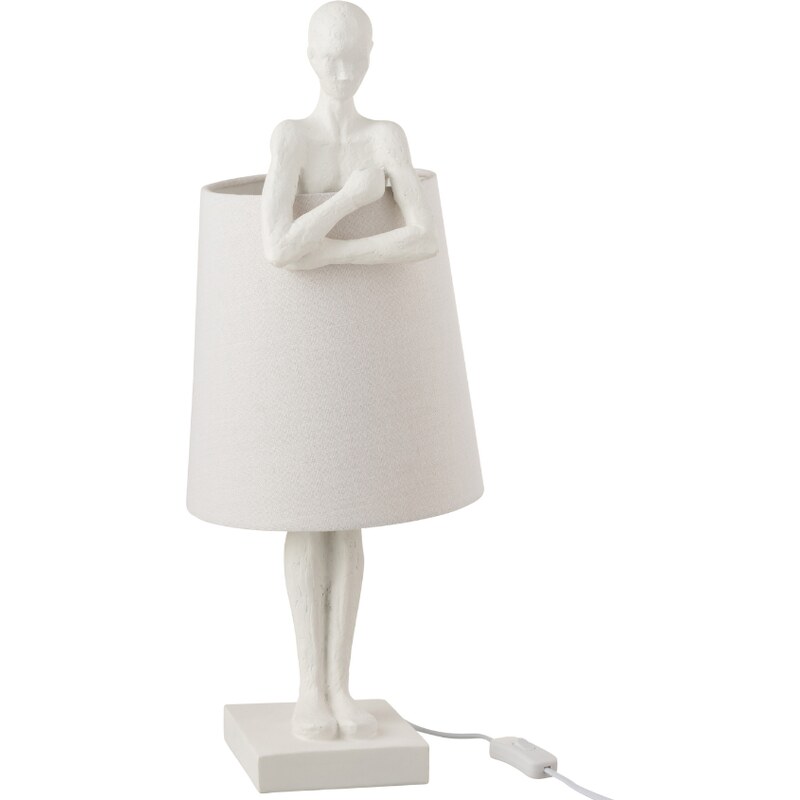 Bílá stolní lampa J-line Portguy 58 cm