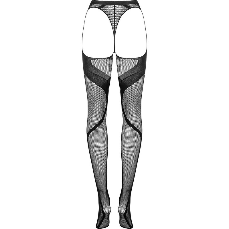 BASIC ČERNÉ VZOROVANÉ SILONKY OBSESSIVE S336 TIGHTS S-L Černá