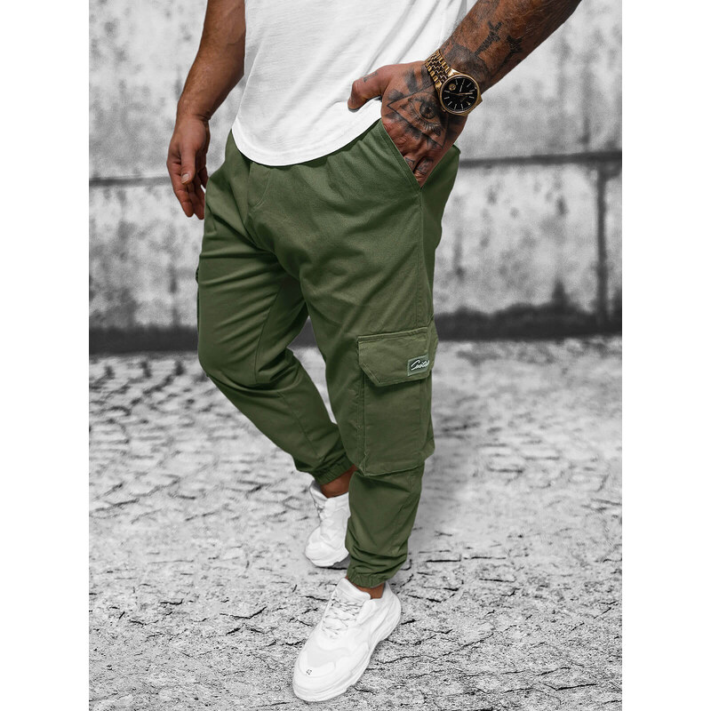 Pánské Kalhoty Jogger Khaki OZONEE O/G3006