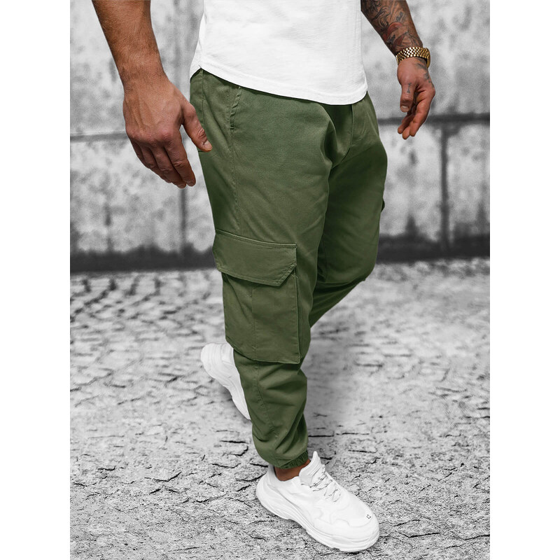 Pánské Kalhoty Jogger Khaki OZONEE O/G3006