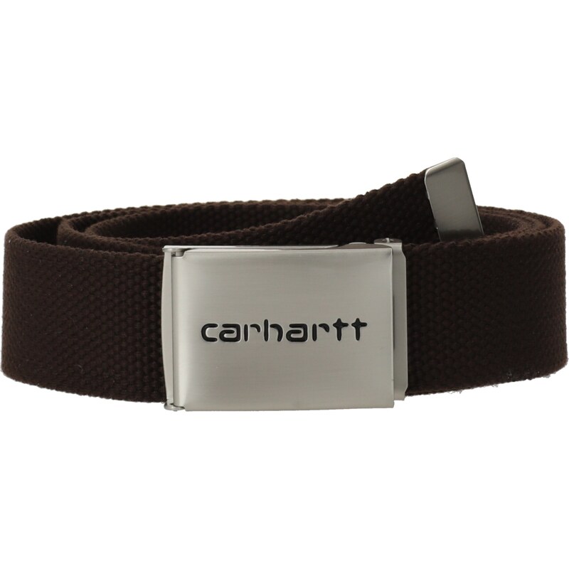 Carhartt WIP Opasek tmavě hnědá / černá / stříbrná