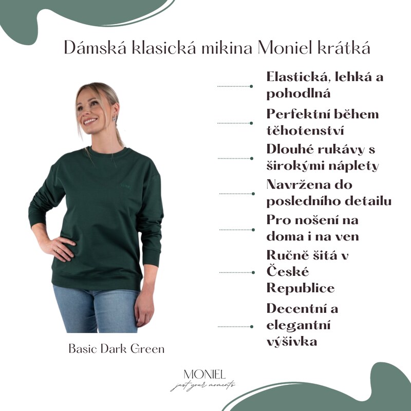 Moniel dámská tepláková souprava vel.M a XL Basic Dark Green