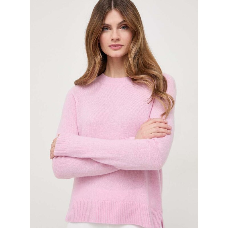 Vlněný svetr Weekend Max Mara dámský, růžová barva, lehký