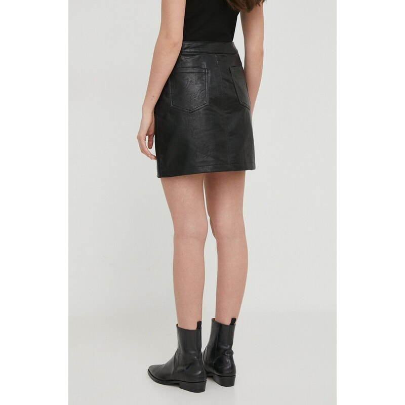 Sukně Pepe Jeans SAFIRE černá barva, mini, áčková