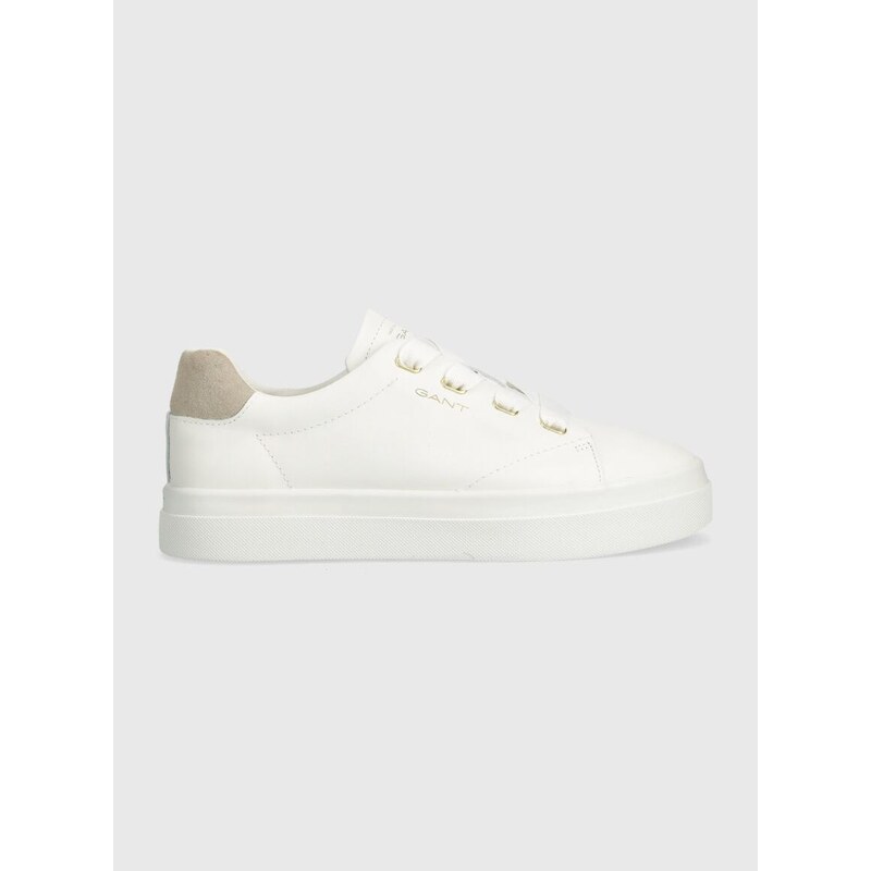 Kožené sneakers boty Gant Avona bílá barva, 28531569.G29