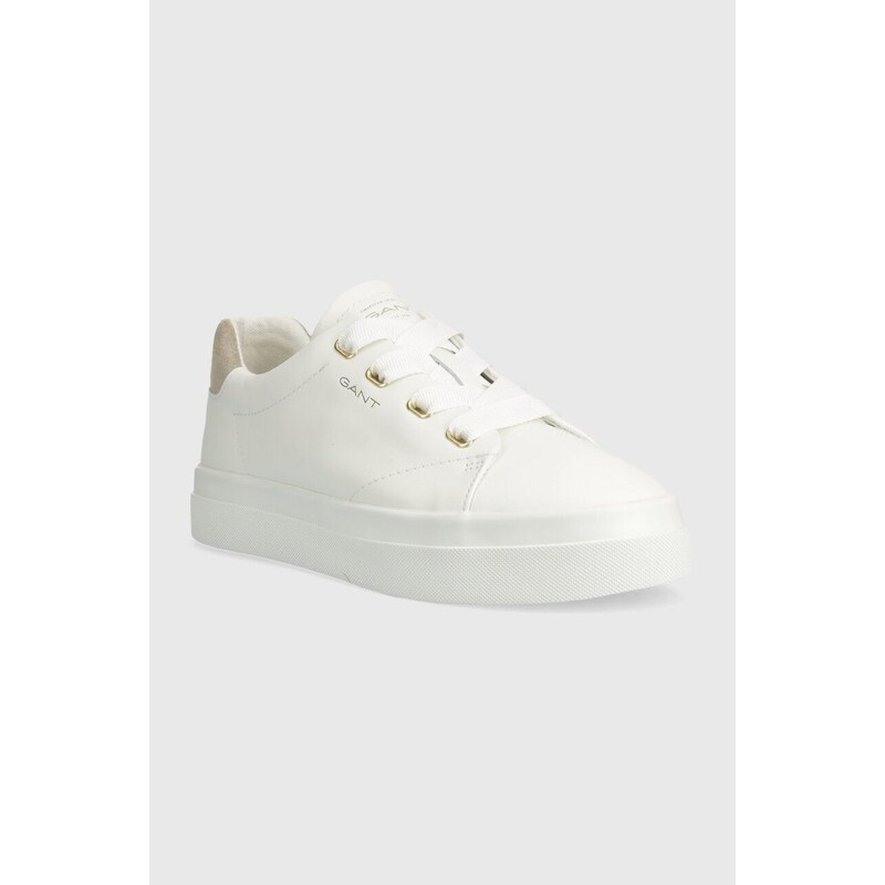 Kožené sneakers boty Gant Avona bílá barva, 28531569.G29