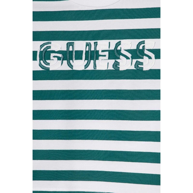 Dětské tričko Guess zelená barva