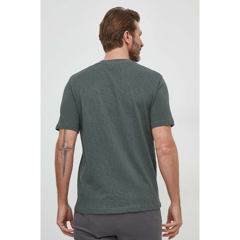 Bavlněné tričko Marc O'Polo zelená barva