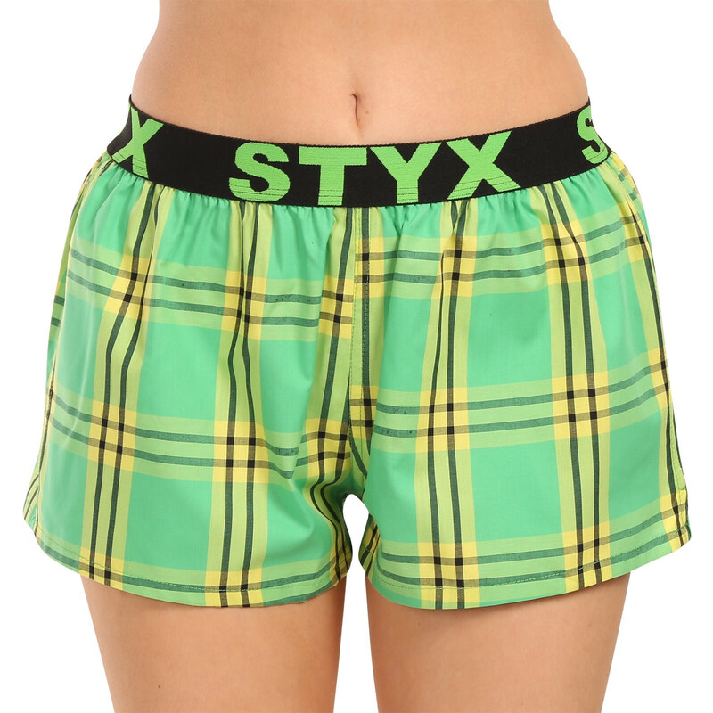 3PACK dámské trenky Styx sportovní guma vícebarevné (3T10812)