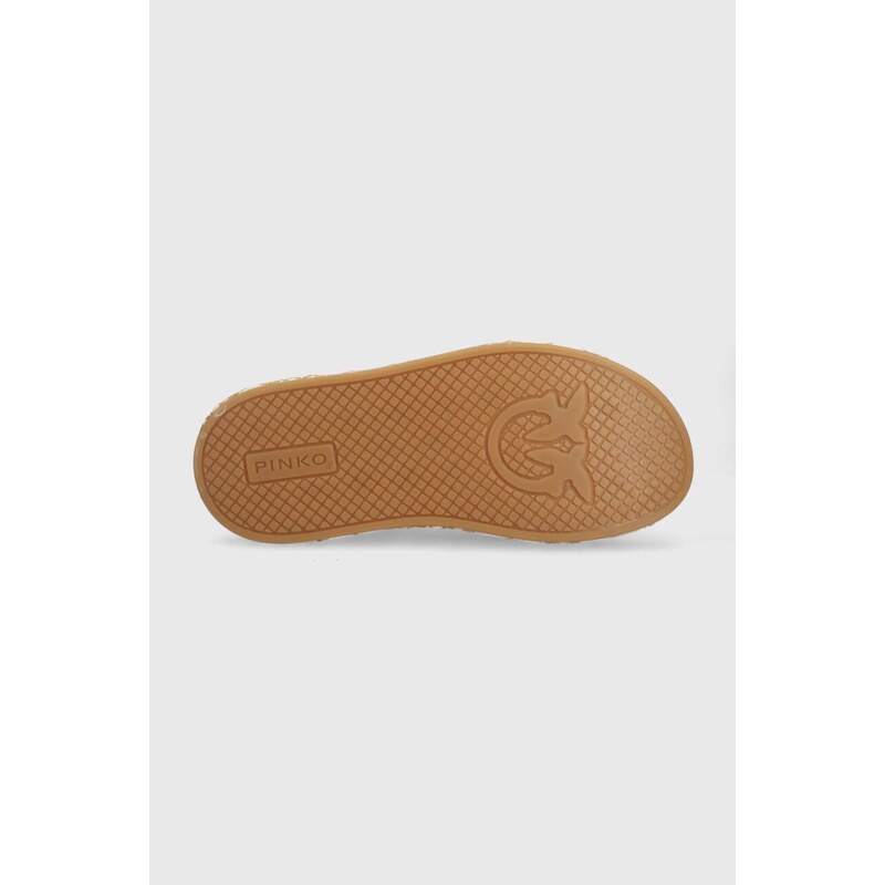 Sandály Pinko SD0061 T006 N63 dámské, béžová barva, na platformě, Flores 07