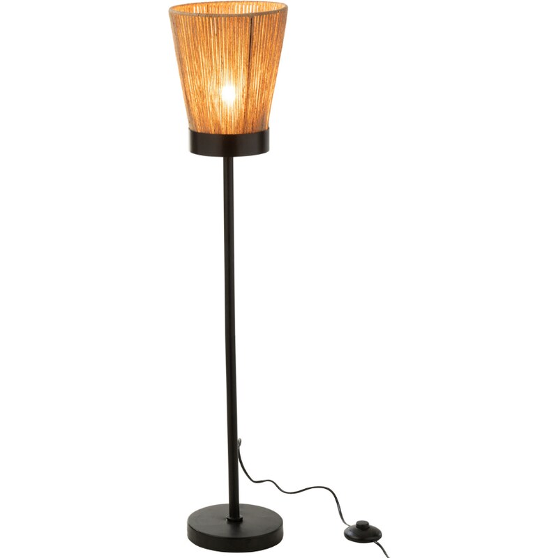 Béžová jutová stojací lampa J-line Nafi 100 cm