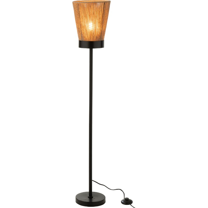 Béžová jutová stojací lampa J-line Nafi 120 cm