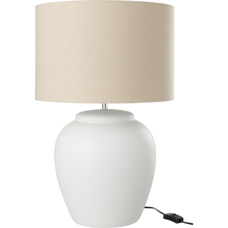 Bílá keramická stolní lampa J-line Limme 48 cm