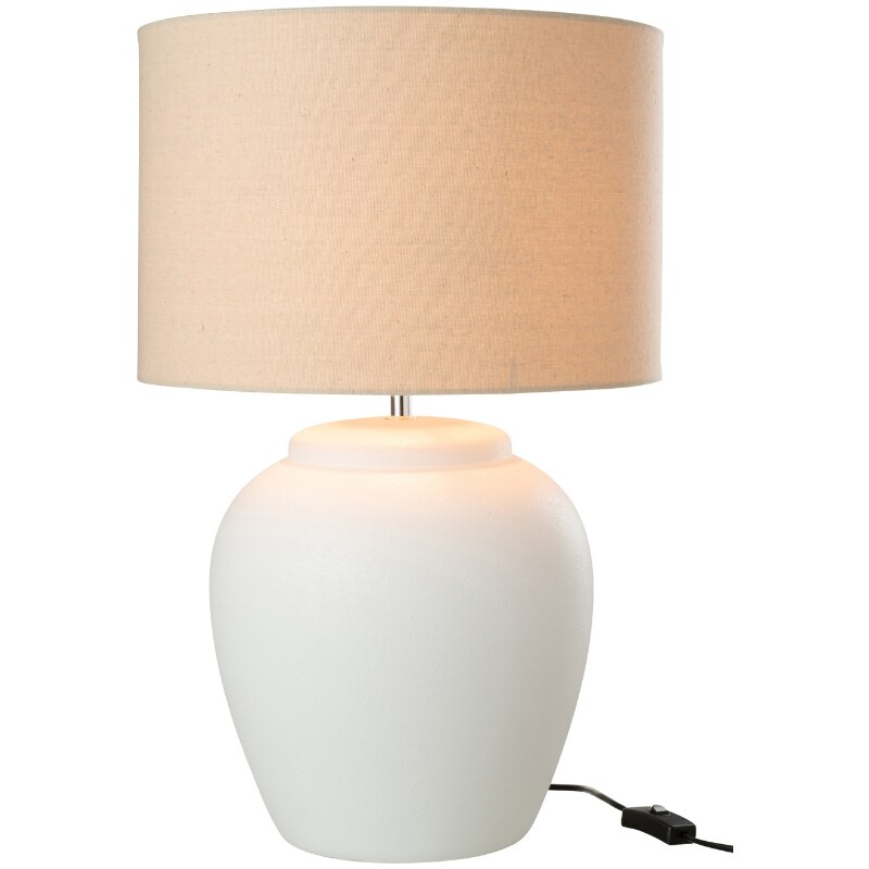 Bílá keramická stolní lampa J-line Limme 48 cm