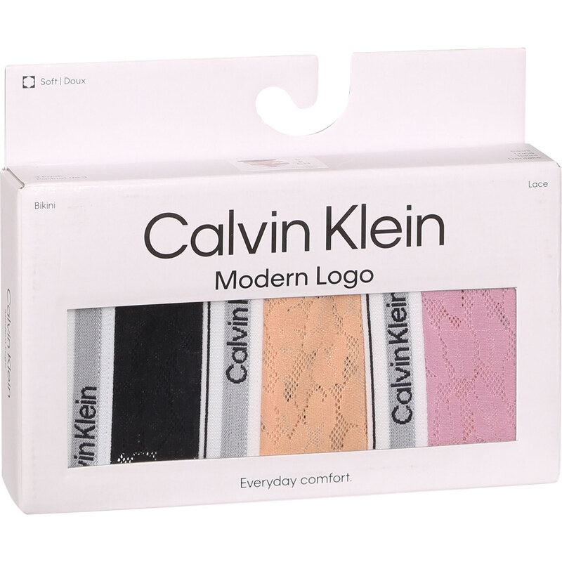 3PACK dámské kalhotky Calvin Klein nadrozměr vícebarevné (QD5080E-GP9) 3