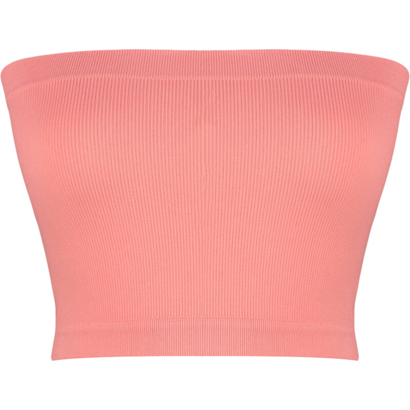 Trendyol Soft Pink Seamless/Seamless Lightly Supported/Shaping Strapless Knitted Sports Bra