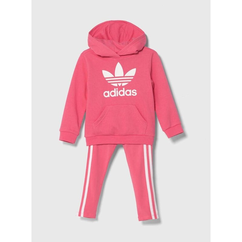 Dětská tepláková souprava adidas Originals růžová barva