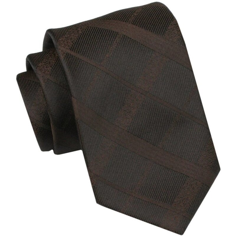 Klasická hnědá pánská kravata Alties