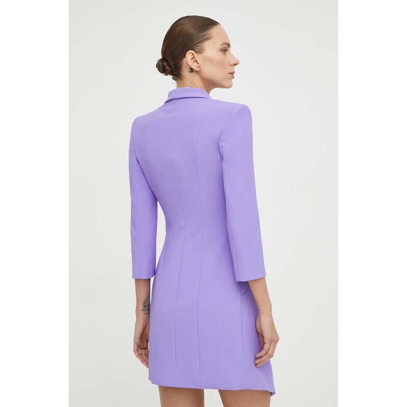 Šaty Elisabetta Franchi fialová barva, mini, AB56241E2
