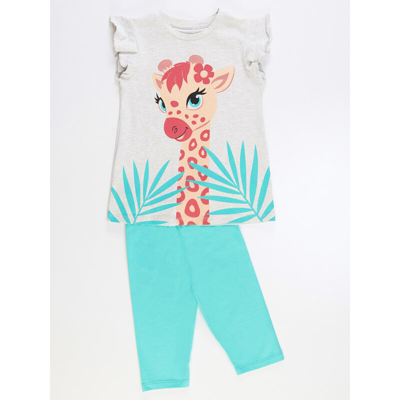 Denokids Fancy Giraffe Girl's T-shirt Tights Set