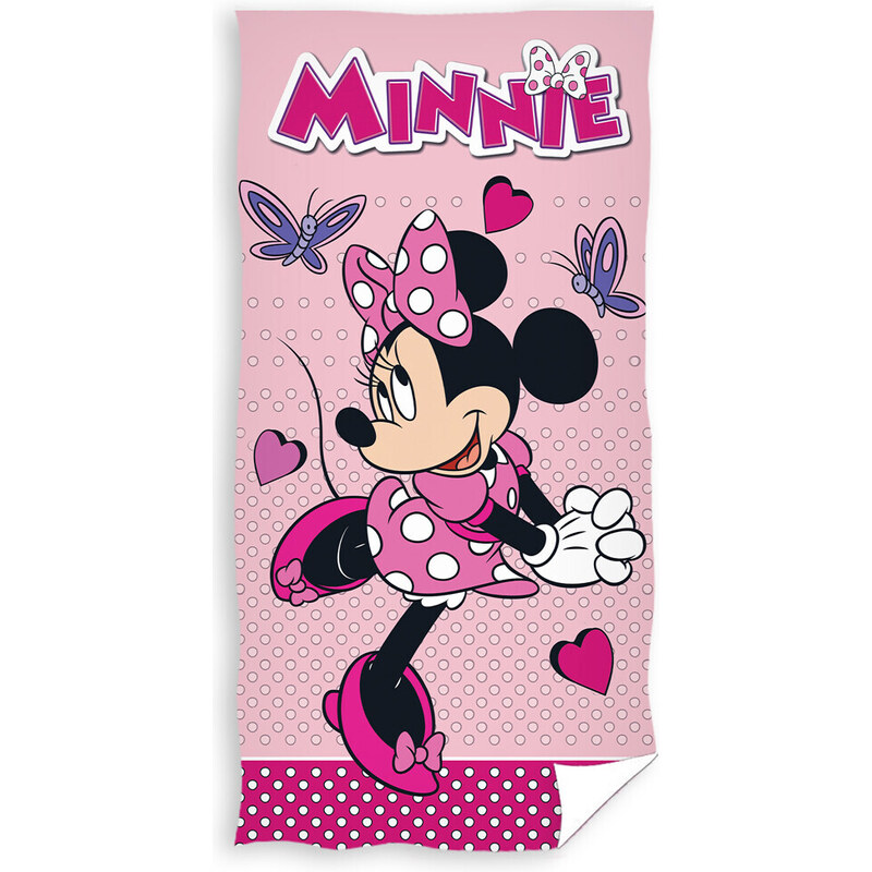 Carbotex Dětská osuška Minnie slečna Zamilovaná