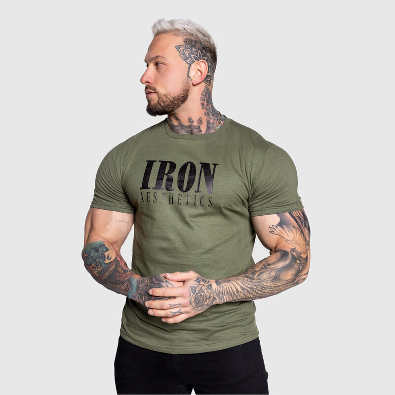 Pánské sportovní tričko Iron Aesthetics Urban, vojenská zelená