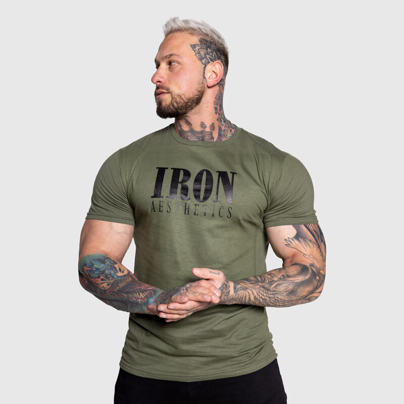 Pánské sportovní tričko Iron Aesthetics Urban, vojenská zelená