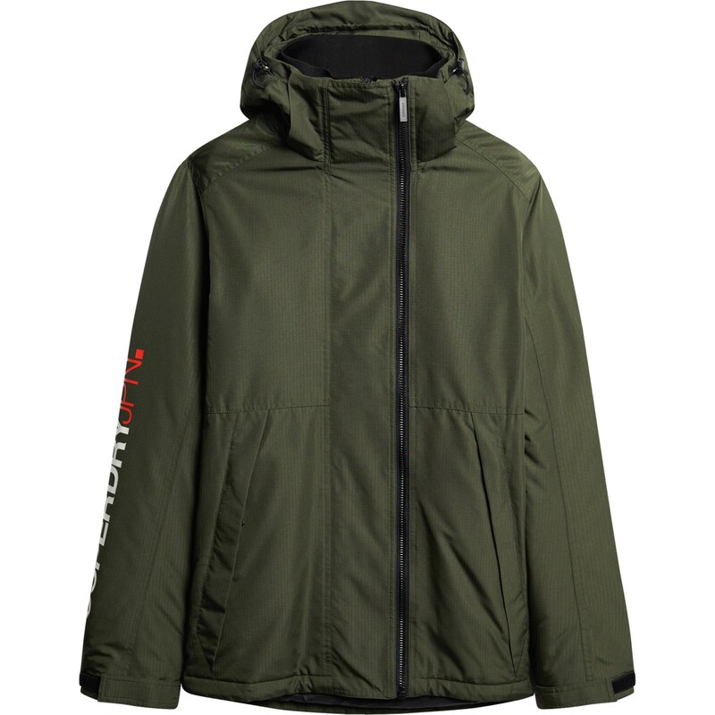 Superdry & Co Přechodná bunda Yachter tmavě zelená / ohnivá