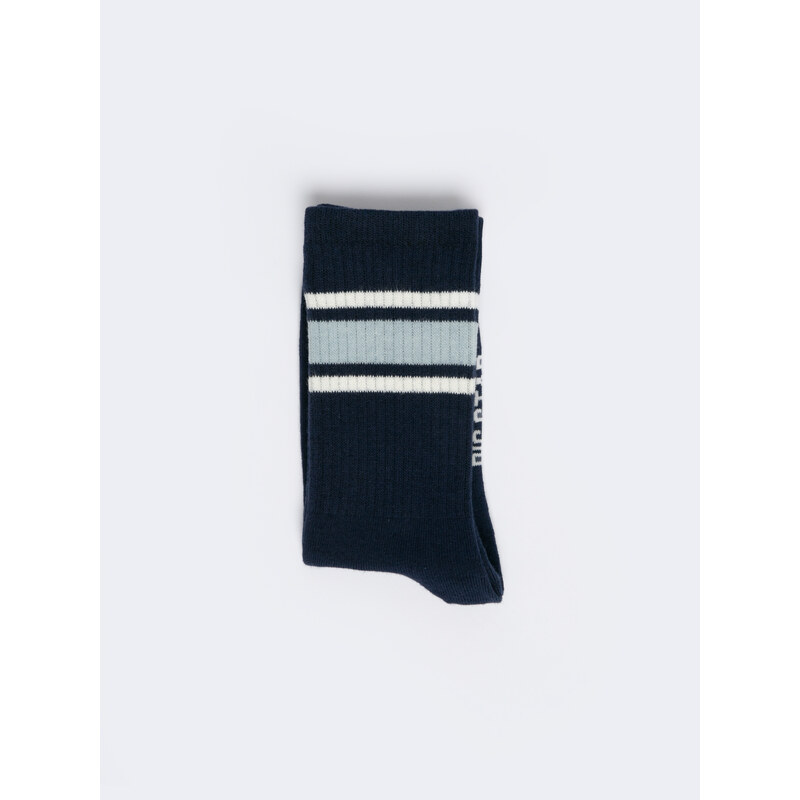 Big Star Woman's Long Socks 210495 Navy Blue 403