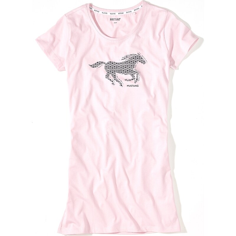 MUSTANG Dámská růžová noční košile s potiskem koně