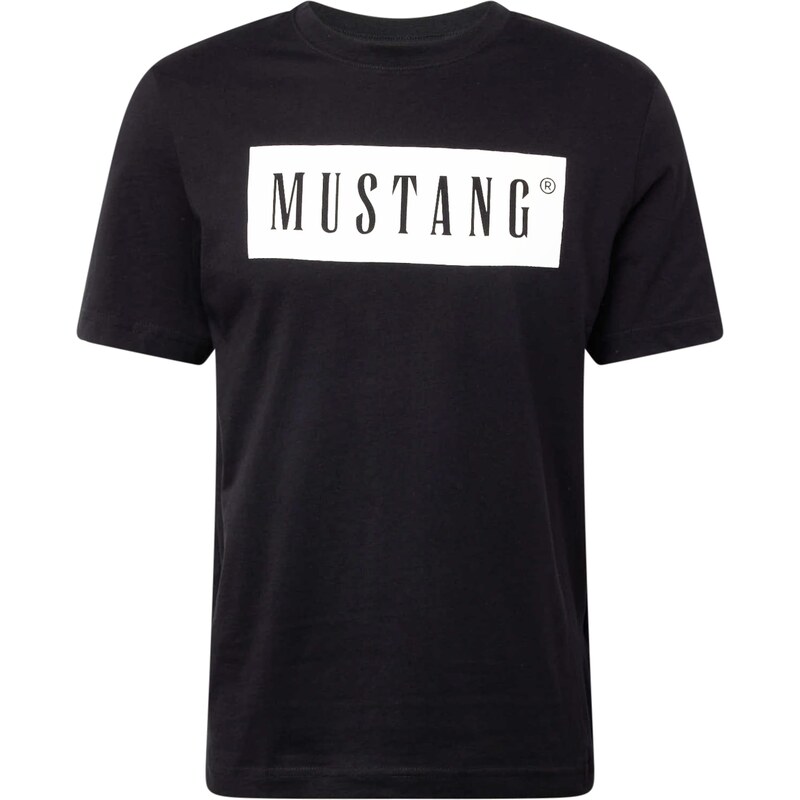 MUSTANG Tričko Austin černá / offwhite