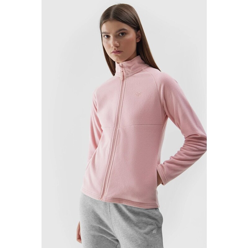 Kesi 4F Regular Women's Stand Collar Fleece 4FAW23TFLEF146-65S Pink