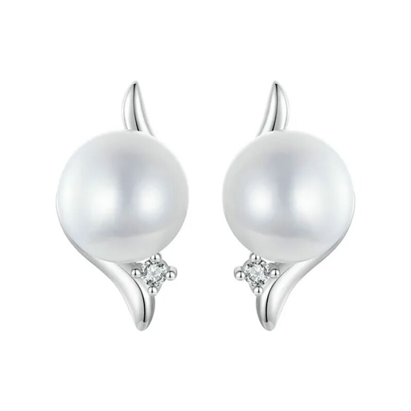 GRACE Silver Jewellery Stříbrné náušnice Perlová Elegance - stříbro 89124261