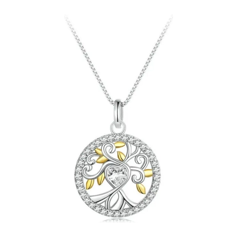 GRACE Silver Jewellery Luxusní stříbrný náhrdelník Strom života - 89125077