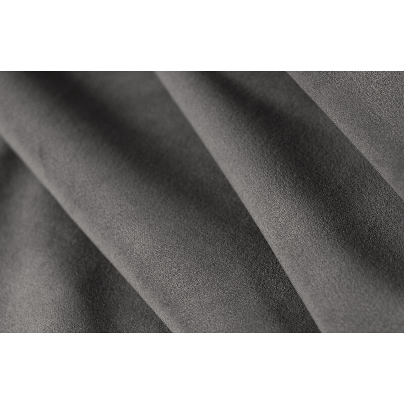 Tmavě šedá sametová rohová pohovka do "U" Cosmopolitan Design Chicago 364 cm, pravá