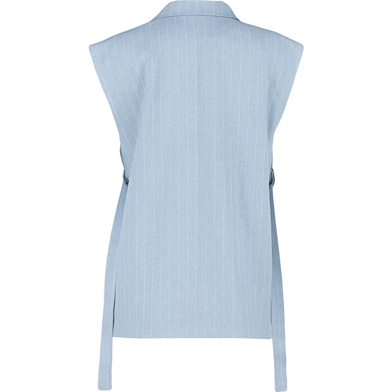 Trendyol Blue Regular Buttoned Extra Wide Fit Oversize Woven Vest